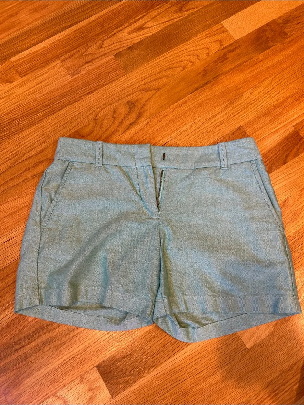 J. Crew Women’s Shorts Trio - Teal, Pink Leaf Print, Chambray Blue